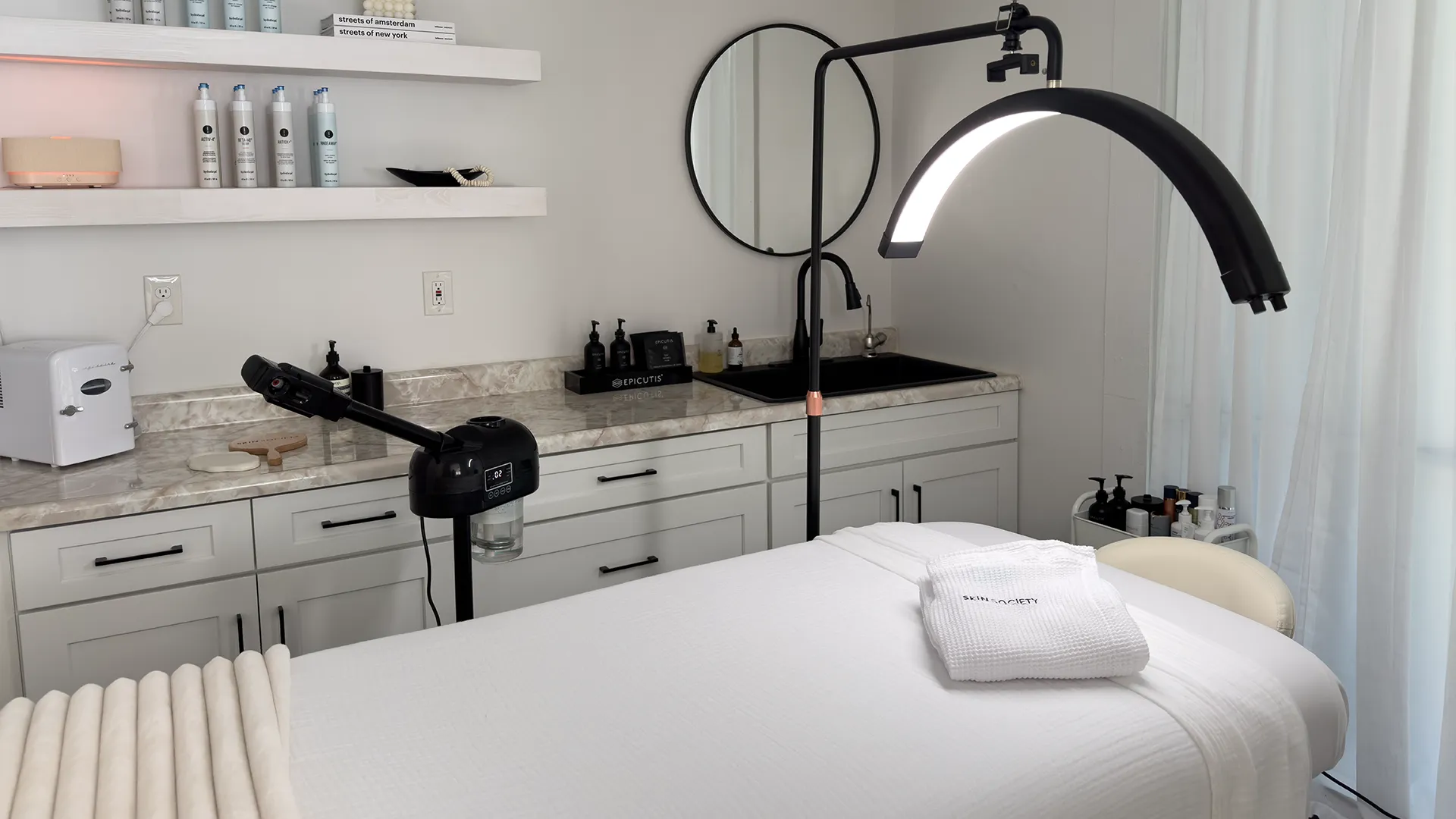 Massage bed at Skin Society.