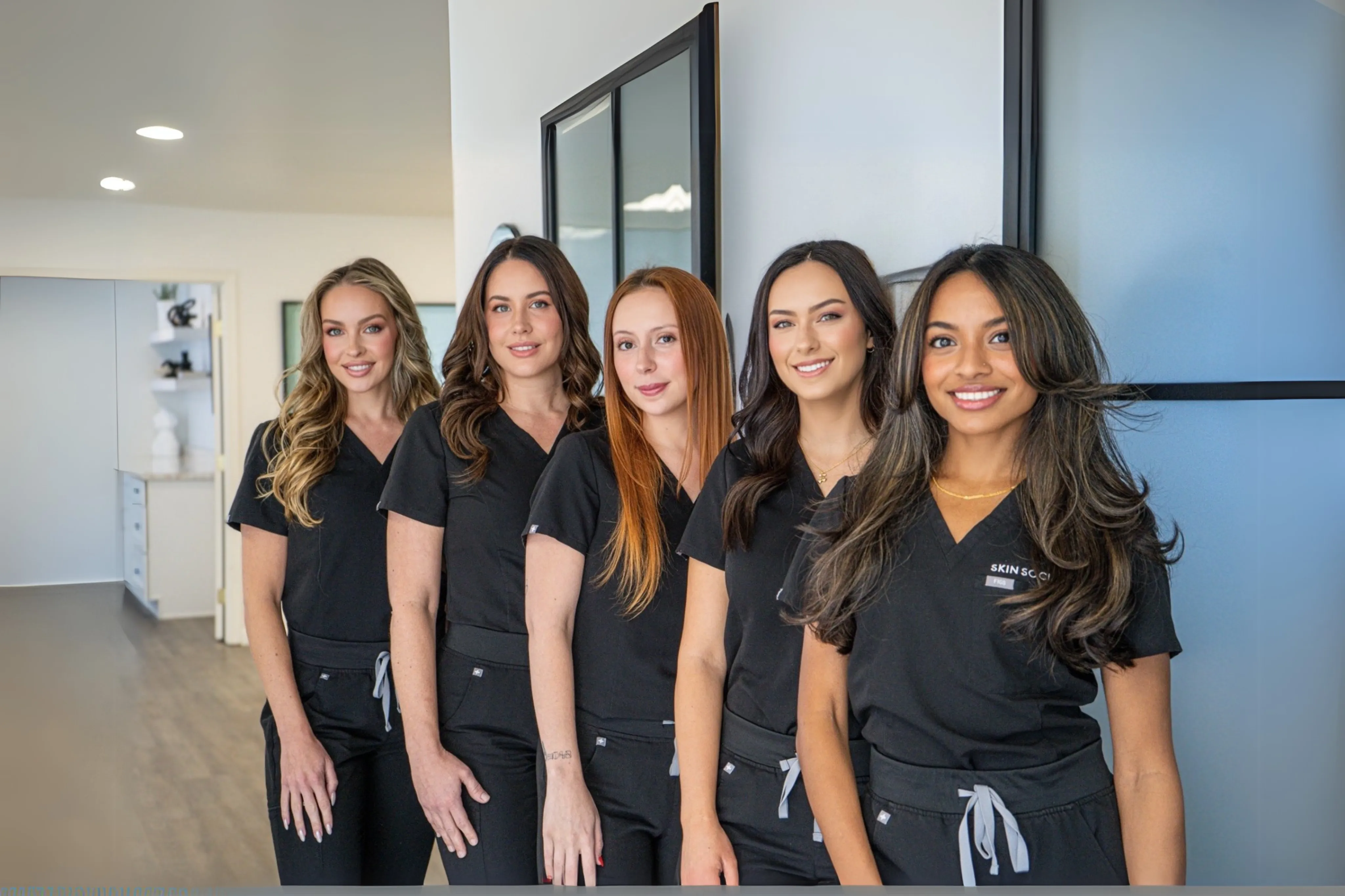 A group of woman from Skin Society's team.